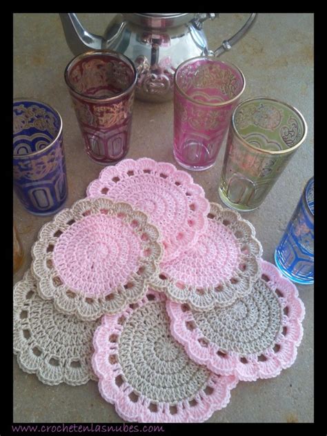 POSAVASOS TEJIDOS A CROCHET Crochet En Las Nubes En 2020 Posavasos