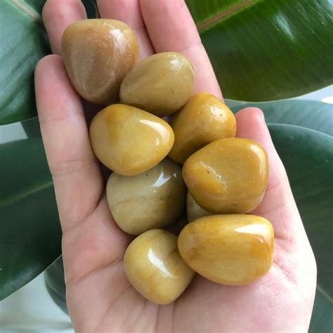 Yellow Aventurine Crystal Tumblestones Tumbled Stone A Grade Etsy