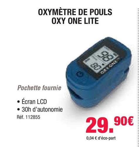 Offre Oxymètre De Pouls Oxy One Lite chez Bastide