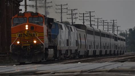 Bnsf 5151 Rescues Amtrak 3 Plus More At Rosecrans Youtube