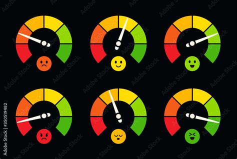 Speedometer Barometer Fuel And Petrol Gauge Logo Set Dial Indicator