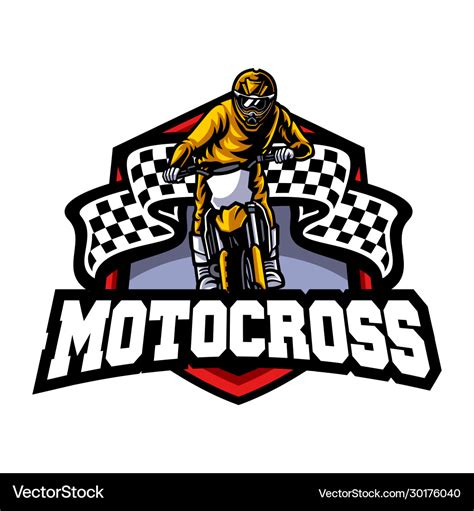 Motocross freestyle logo Royalty Free Vector Image