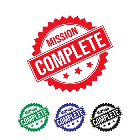 Premium Vector Mission Complete Rubber Stamp Design Vector Illustration