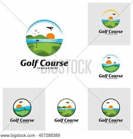 Set Golf Course Logo Vector & Photo (Free Trial) | Bigstock