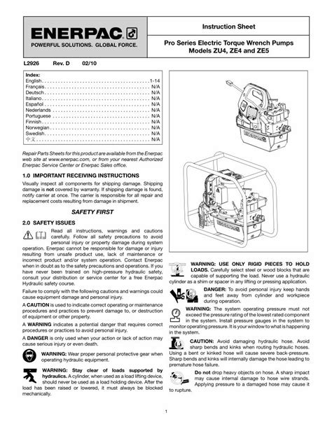 Pdf Instruction Sheet Pro Series Electric Torque Wrench Pumps · Pdf File40 Installation