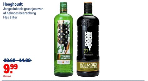 Hooghoudt Jonge Dubbele Graanjenever Of Kalmoes Beerenburg Aanbieding