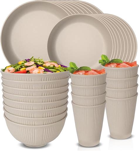 Unbreakable Dinnerware Sets For 8 Peple Plastic Plates And