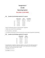 Assignment Pdf Assignment Cs Operating System Due Date