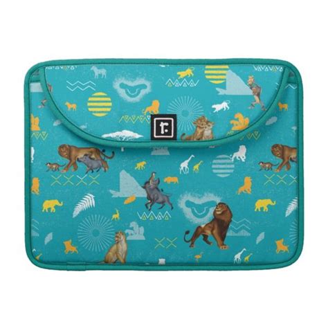 Lion King Teal Characters Icons Pattern MacBook Pro Sleeve Zazzle