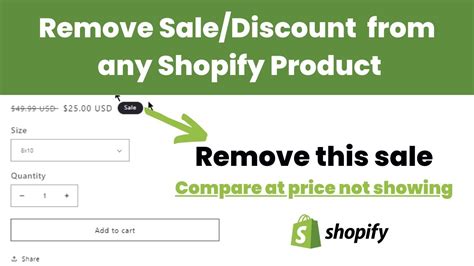 Compare At Price Field Not Showing In Shopify Store How To Remove