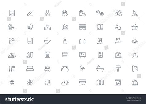 Hotel Amenities Icons Photos and Images | Shutterstock