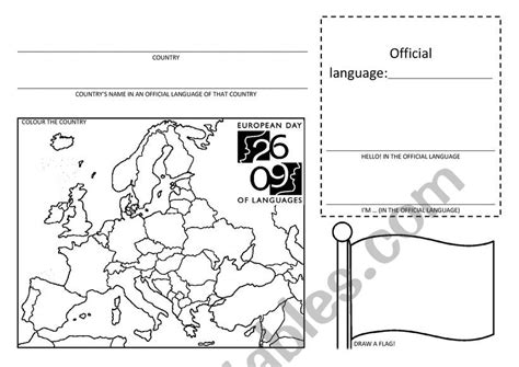 European Day Of Languages Esl Worksheet By Zippo1982