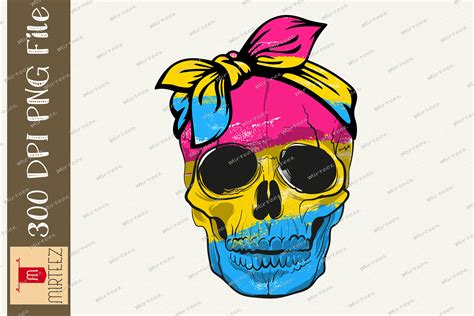 Pansexual Lgbtq Skull Gay Pride Png By Zemira Thehungryjpeg