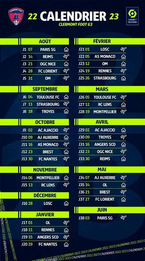 Ligue Le Clermont Foot Conna T Le Calendrier De Sa Prochaine Saison