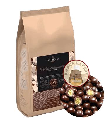 VALRHONA DARK CHOCOLATE CRUNCHY Crispy Pearls 55 Pearls Craquantes