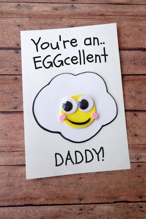 DIY Father's Day Card: You're An EGGcellent Daddy