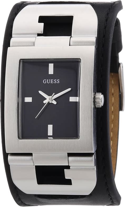 Guess W0066G1 Montre Homme Quartz Analogique Bracelet Cuir Noir