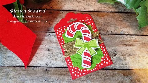 Stampin Up Candy Cane Season Tags Youtube