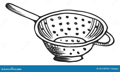 Colander Mesh Steel Strainer Stock Illustrations 104 Colander Mesh