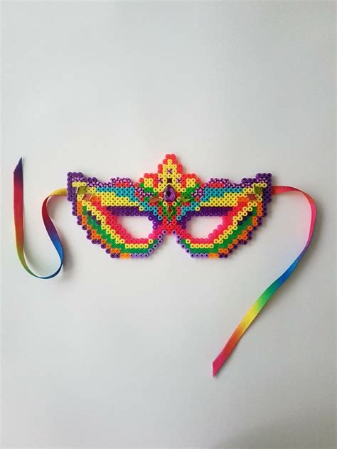 Mask Hama Beads ~handuşka~ Hama Beads Pearler Bead Patterns Pearler Beads