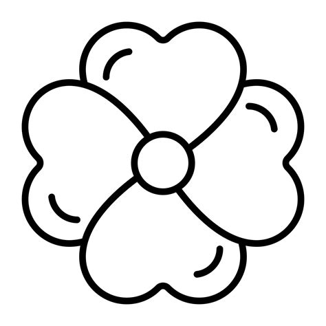Heart shaped leaf vector of lucky flower, clover leaf 17770699 Vector