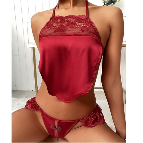 Exotic Lingerie For Women Sexy Underwear Lace Bellyband Set Suspender