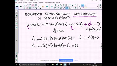 Equazioni Goniometriche Di Secondo Grado Non Omogenee La Giocata Con