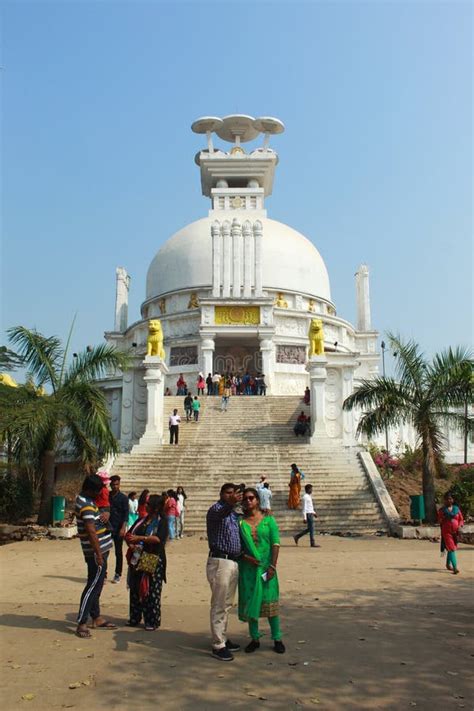 Dhauli temple front view editorial photography. Image of buddham ...