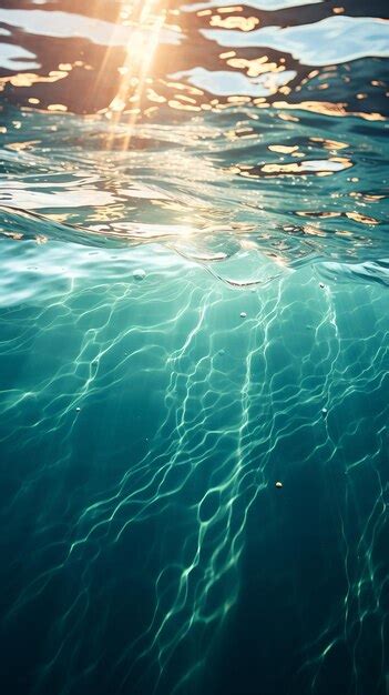 Premium Photo | Underwater Ocean Sunlight Background