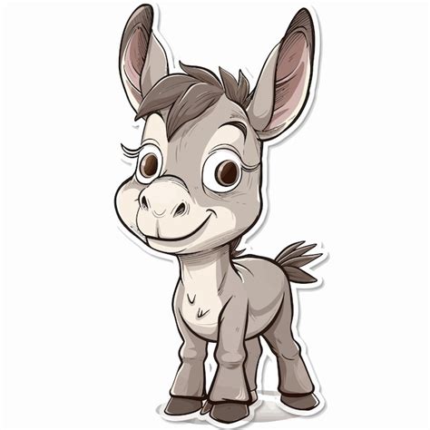 Vector De Burro Bonito Vetor Premium Gerado IA