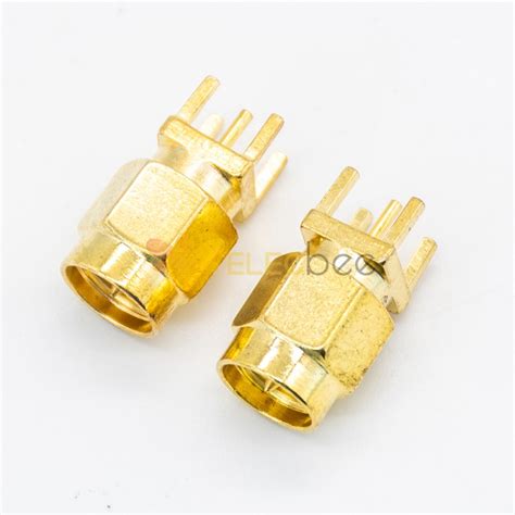 Sma Pcb Mount Connector Male Straight Dip Type