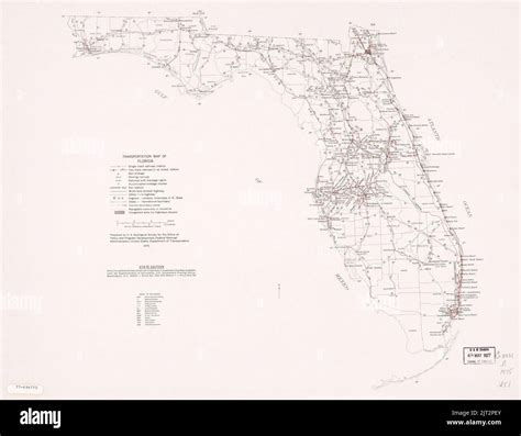 Transportation map of Florida Stock Photo - Alamy