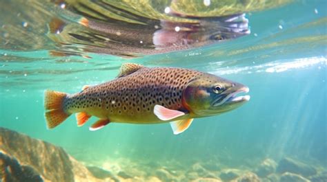 Premium Photo Salmon Trout Live Underwater