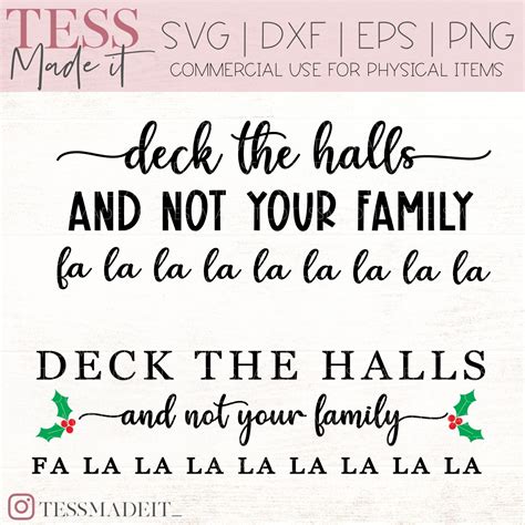 Deck The Halls SVG - Funny Christmas SVG - Winter SVG - Tess Made It