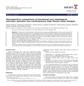 Retrospective Comparison Of Functional And Radiological Outcome Between