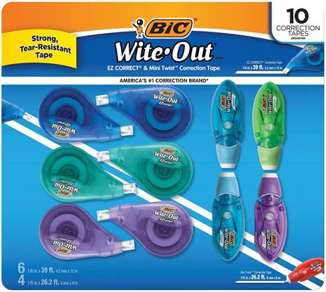 Bic Wite Out Cinta Correctora Paquete Variado Ez Correct Y Mini