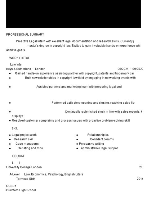 Law Student CV Examples Templates Samples MyPerfectCV