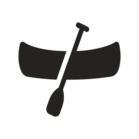 Canoe Icon Illustration Sports And Hobby Solid Icon Vector