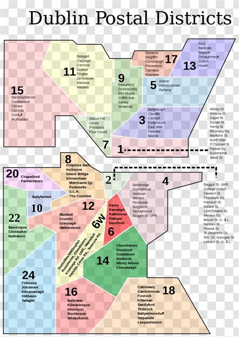 Churchtown, Dublin Postal Code Map DE Postcode Area Transparent PNG