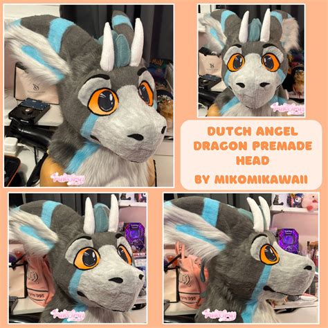 Dutch Angel Dragon Fursuit Head Premade Etsy