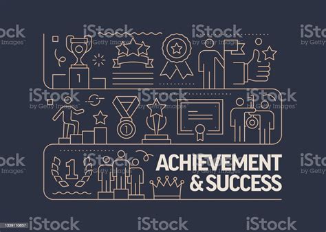 achievement  success related vector banner design concept modern