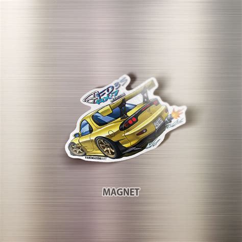 Initial D Cars Maz Magnet Full Set 7 Pcs Yanimatorart