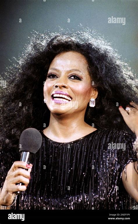 Singer Diana Ross Beams During A Performance At New Yorks Radio City