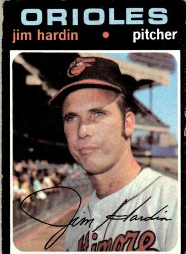 Topps Baseball Jim Hardin Baltimore Orioles Vg Ex Ebay