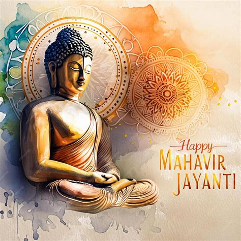 Premium Photo | Mahavir Jayanti birthday Happy Mahaveer Jayanti Mahavir ...