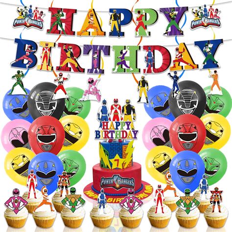 Buy Power Rangers Birthday Decorations Balloons Power Rangers Birthday