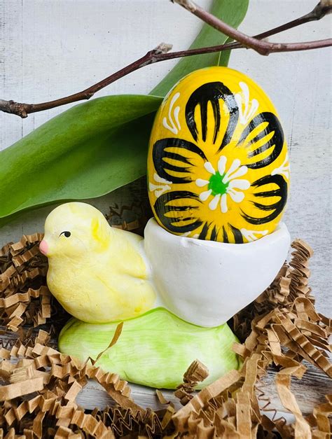 Set of 2 EASTER EGG HOLDER With Wooden Egg Podstawka Pod Jajko Z ...