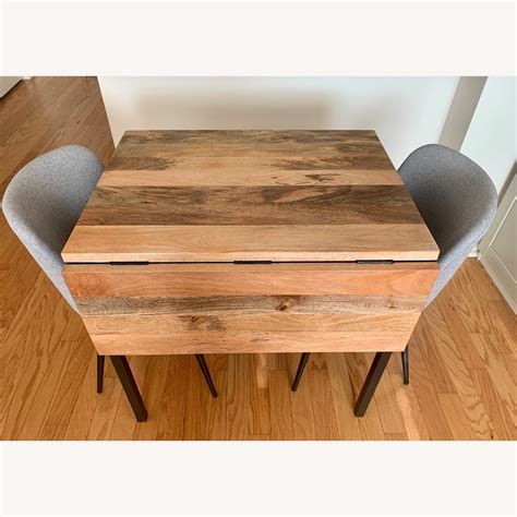 West Elm Box Frame Drop Leaf Expandable Table Aptdeco