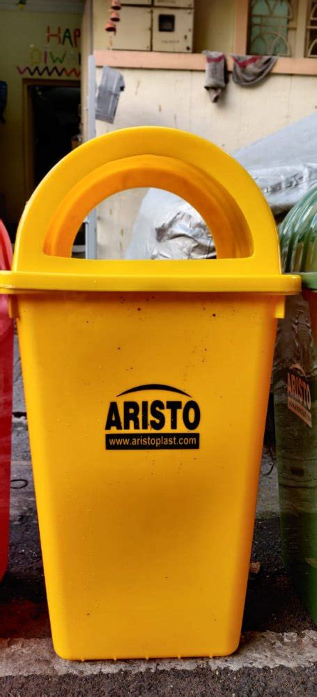 Plastic Garbage Dust Bin 60 Ltr Square With Dome Lid Aristo Id