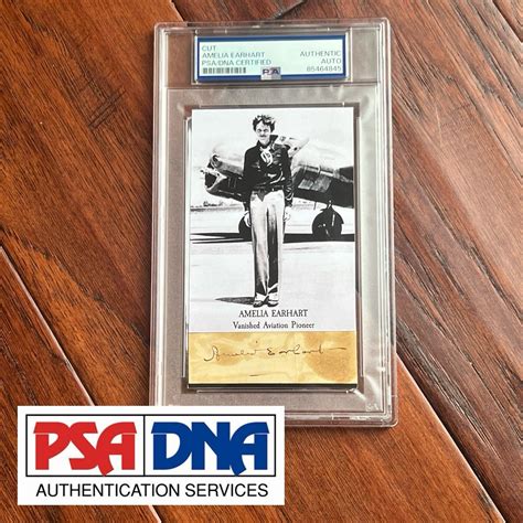 AMELIA EARHART * PSA/DNA * Cut Signature Signed * VANISHED Aviation Pi